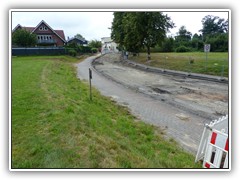 Baumaßnahme Mehringer Straße / Lindenstraße. Blick in die Lindenstraße.